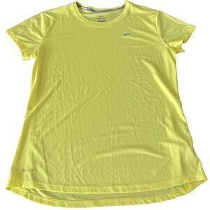 Nike Women's Dri-Fit Short Sleeve Tee, EUC, Size-L, Color-Yellow